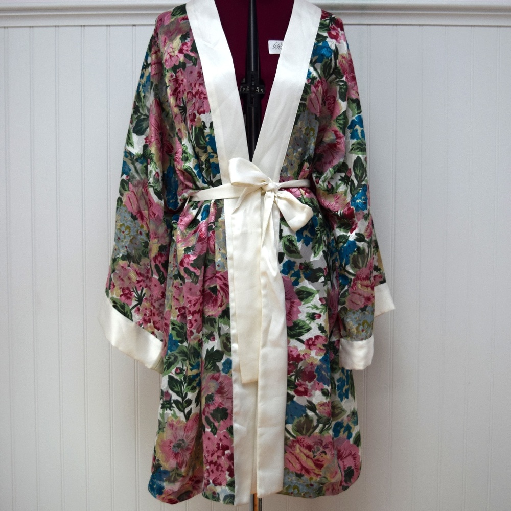 Victoria's Secret Gold Label Sheer Floral Robe